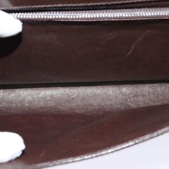 GUCCI Shoulder Bag Leather Brown Gold Silver - Picture 16 of 16